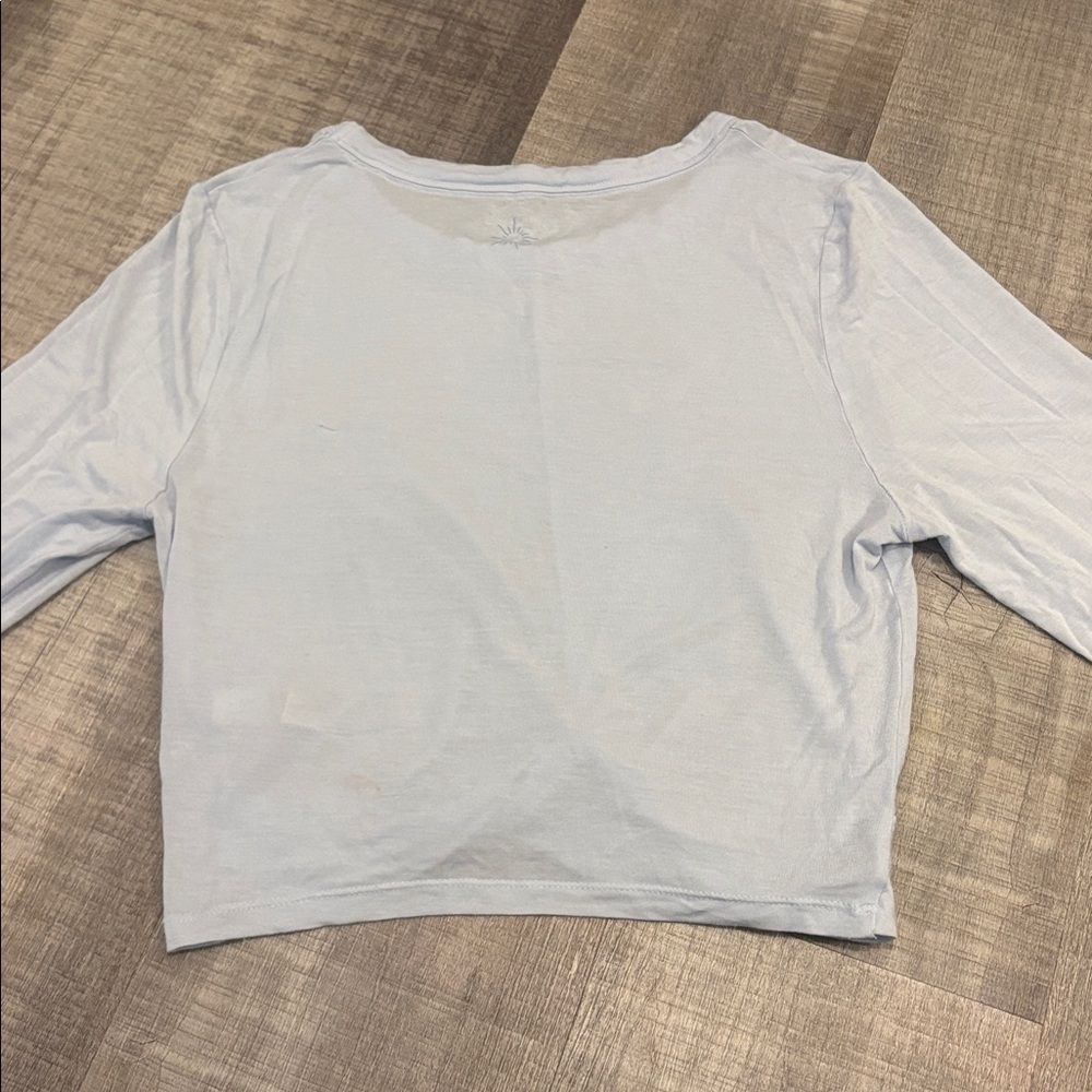 aerie twist front cropped long sleeve tee - Picture 4 of 6